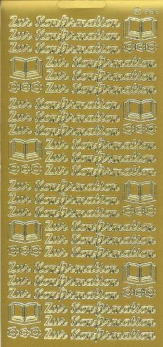 Konturensticker gold, Zur Konfirmation